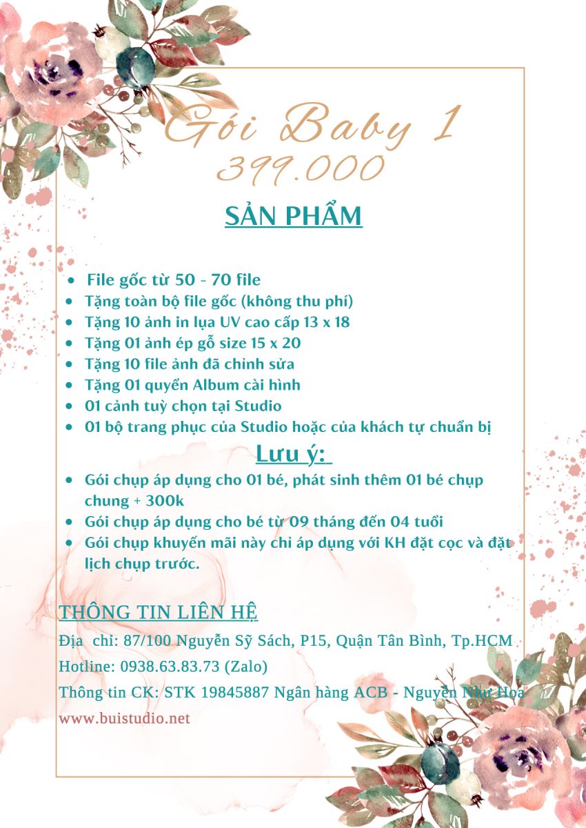 Chụp ảnh sơ sinh tại Buistudio